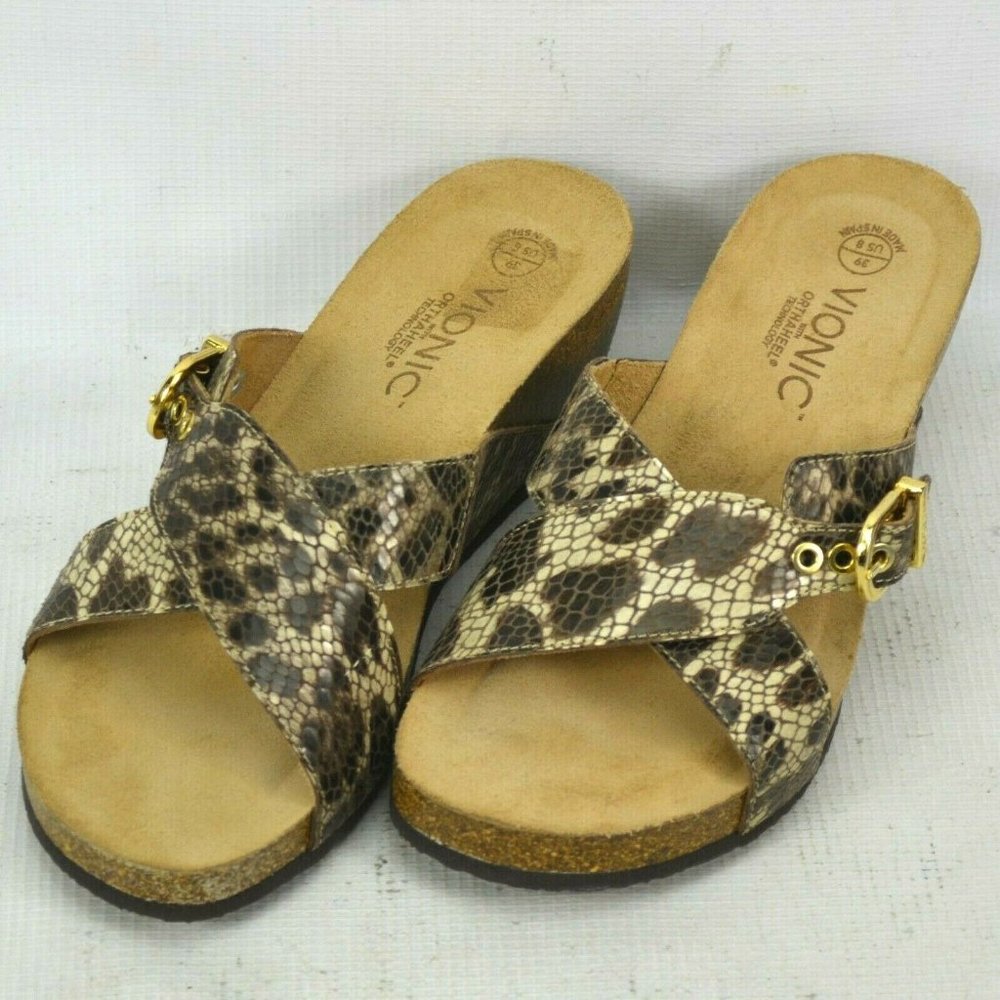 Vionic Orthaheel Danette Wedge Sandals Women 8 M